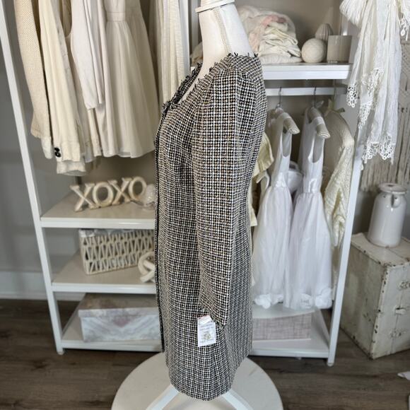 Melonie women’s sz. 10 black white silver thread tweed dress career office #3738 - Picture 2 of 10